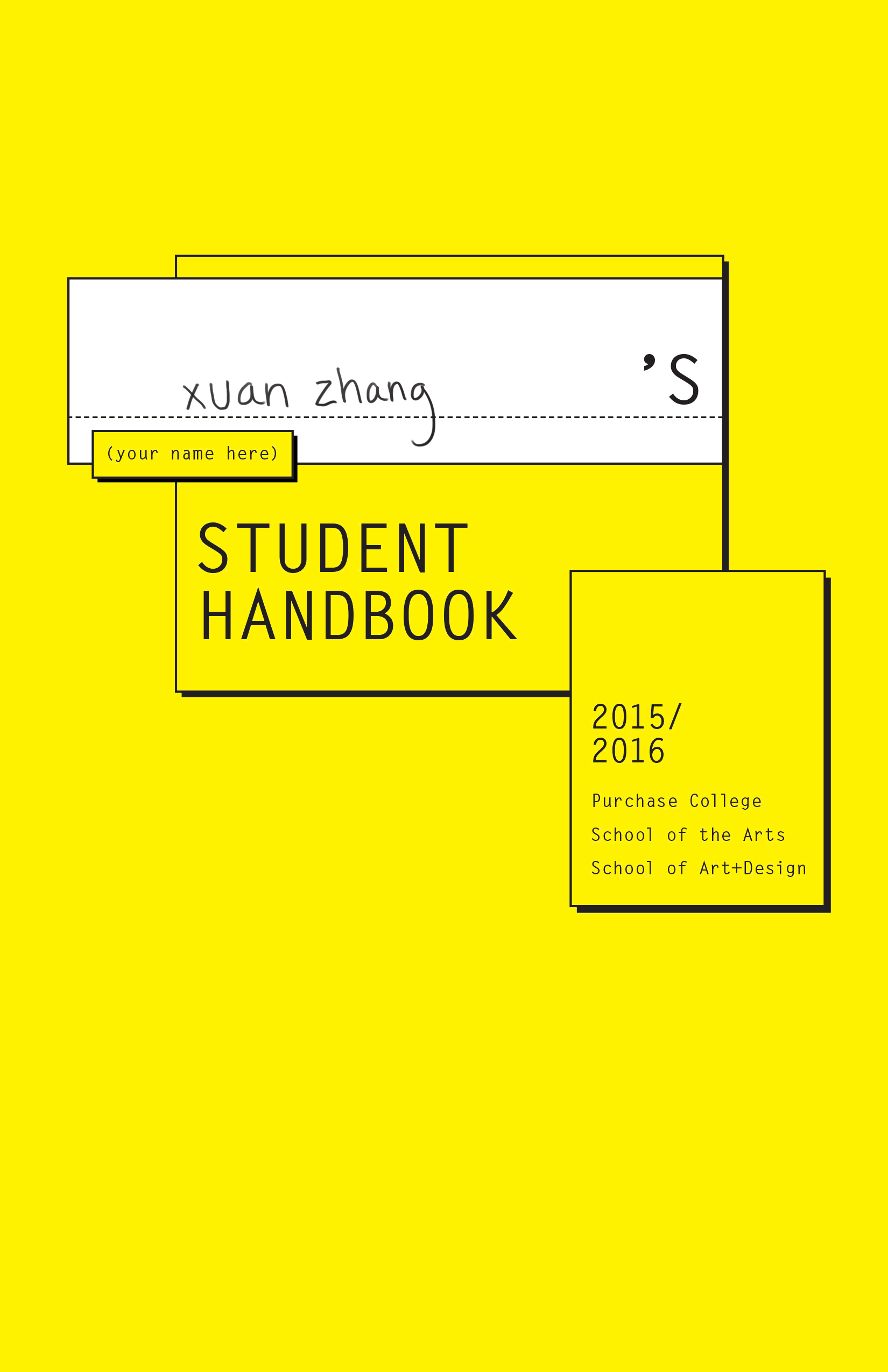 2015-16 SUNY Purchase Student Handbook by CB, xuan