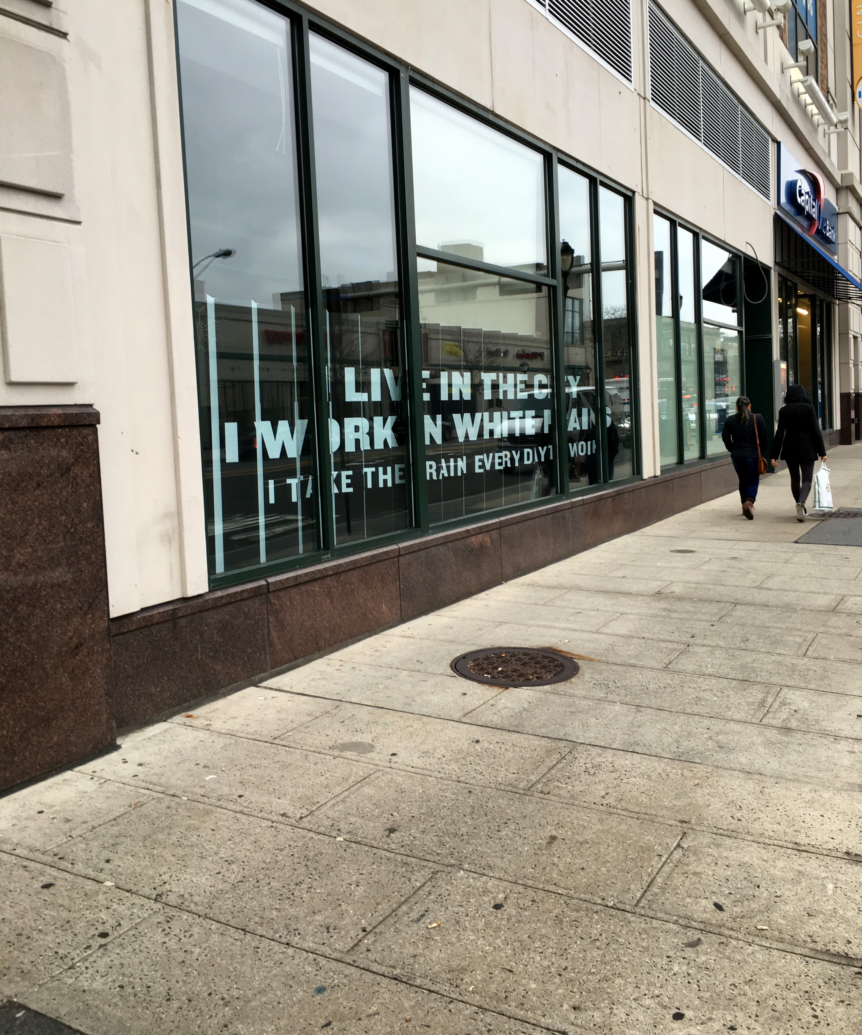 Art in Vacant Spaces by CB, side view